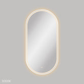 Fienza Empire LED Matte White Framed Mirror, 600 x 1200mm